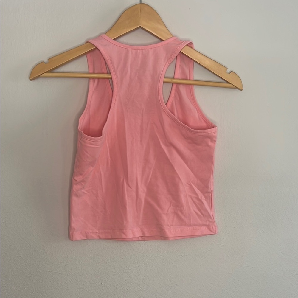 Vibrant Pink Women's Tank Crop Top - Picture 4 of 5